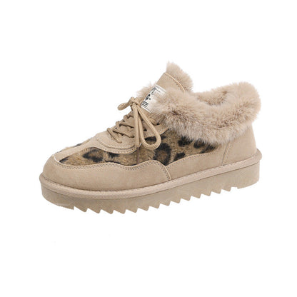 Sneakers Invernali Donna con Stampa Leopardata | Scarpe Calde con Pelliccia e Suola Bassa TIAMUSE Older
