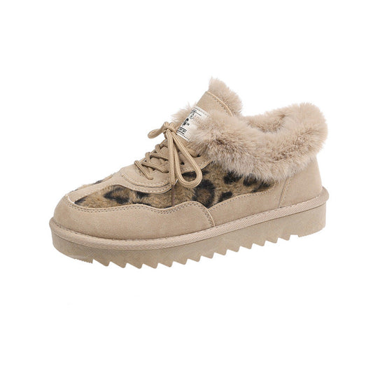 Sneakers Invernali Donna con Stampa Leopardata | Scarpe Calde con Pelliccia e Suola Bassa TIAMUSE Older