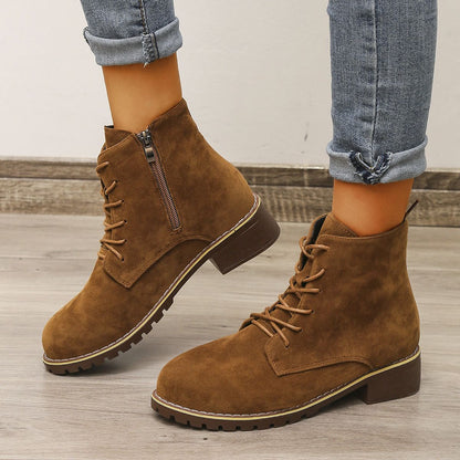 Stivaletti Donna con Lacci in Suede | Scarpe Casual Autunno Inverno TIAMUSE Older