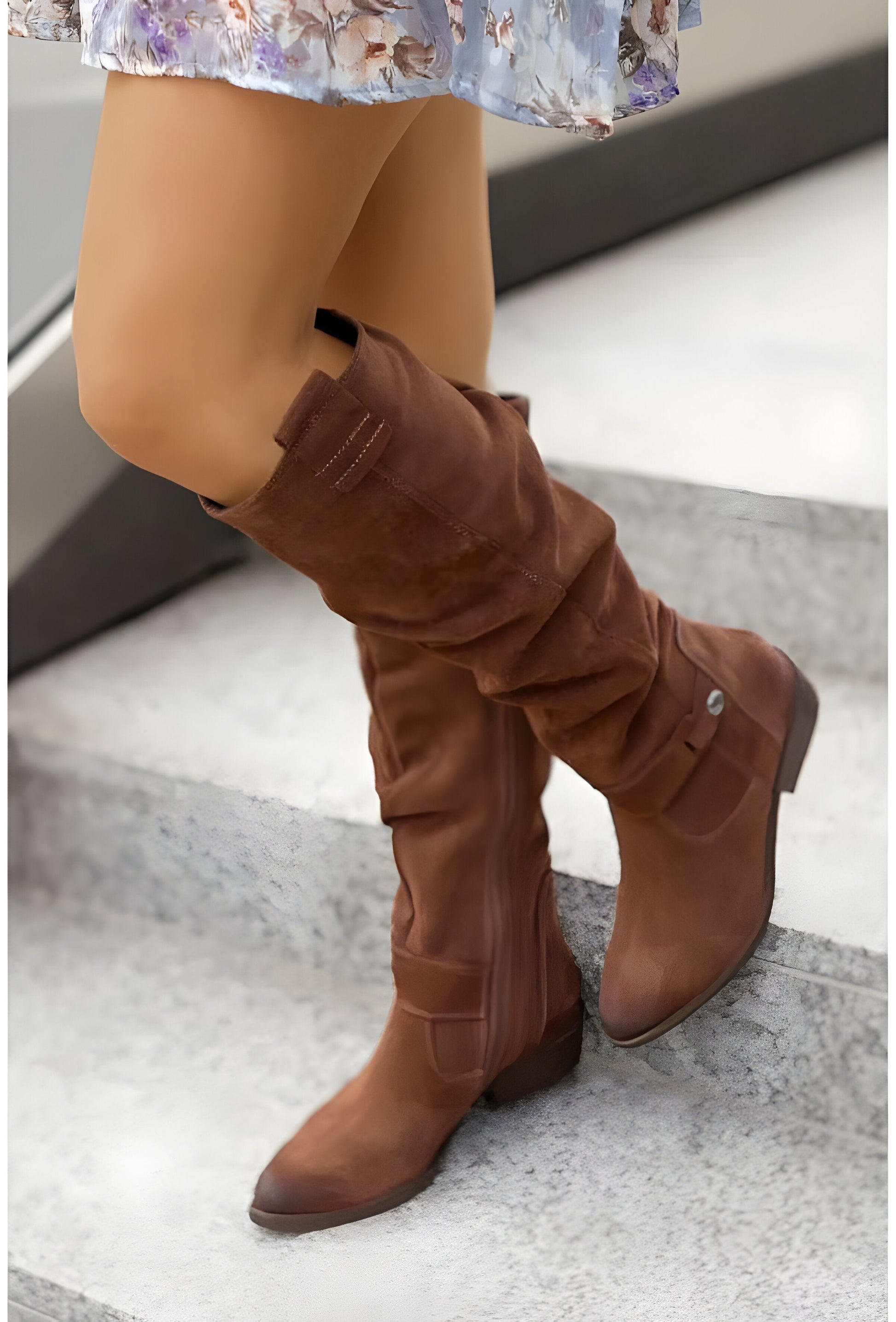 Stivali Alti Donna con Tacco Basso | Calzature Comode per Look Autunnali e Invernali TIAMUSE November