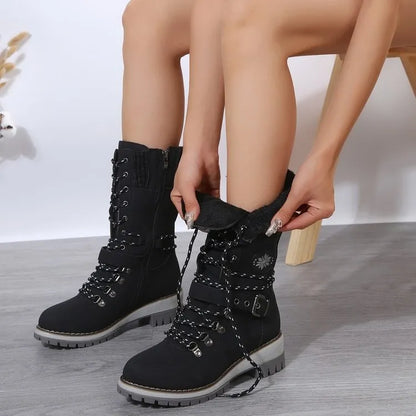 Stivali Invernali da Donna con Fodera Calda e Dettagli in Maglia | Comfort e Stile per l’Autunno-Inverno TIAMUSE Boots
