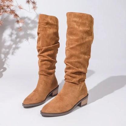 Stivali al ginocchio in camoscio | Calzature autunnali eleganti e comode TIAMUSE Boots