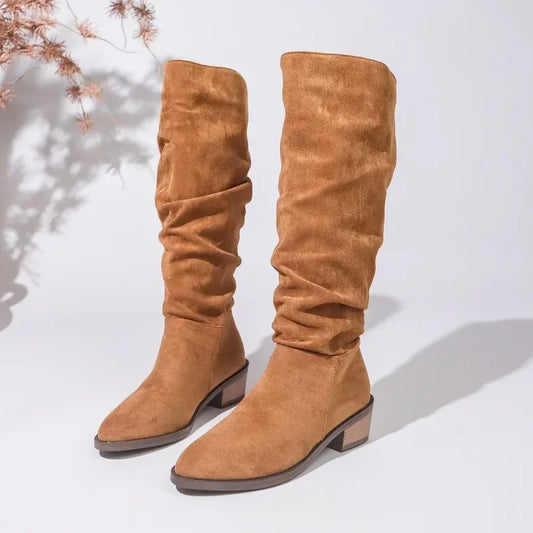 Stivali al ginocchio in camoscio | Calzature autunnali eleganti e comode TIAMUSE Boots