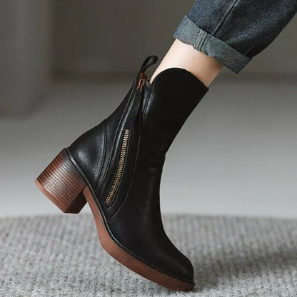Stivali da Donna Autunnali con Tacco Medio In Nero o Marrone | Diona TIAMUSE Boots