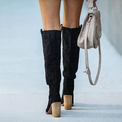 Stivali da donna alla moda con tacco a blocco | Soli TIAMUSE Boots
