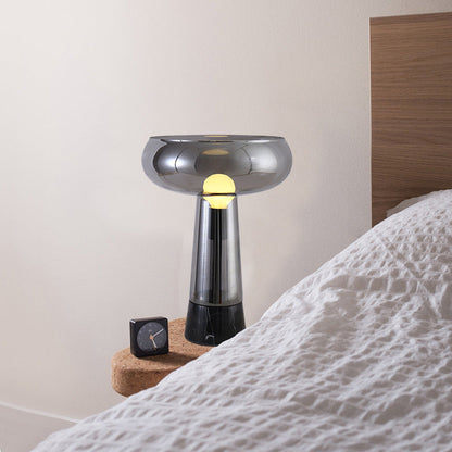 Lampada da Tavolo Art Deco in Vetro LED Creativo con Base in Marmo | Tailas