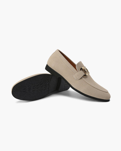 Elias | Mocassins élégants pour homme en daim avec détails métalliques précieux