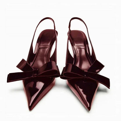 Tacchi Slingback Margo con Fiocco – Scarpe Eleganti a Punta per Donna TIAMUSE Tacchi