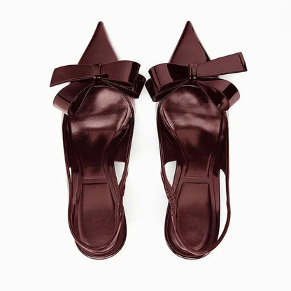 Tacchi Slingback Margo con Fiocco – Scarpe Eleganti a Punta per Donna TIAMUSE Tacchi