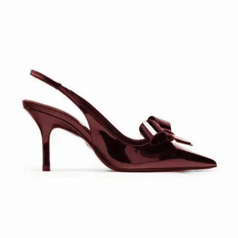 Tacchi Slingback Margo con Fiocco – Scarpe Eleganti a Punta per Donna TIAMUSE Tacchi