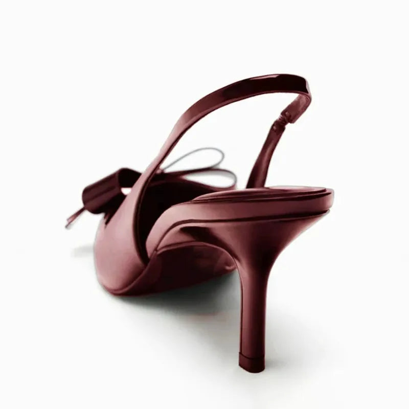 Tacchi Slingback Margo con Fiocco – Scarpe Eleganti a Punta per Donna TIAMUSE Tacchi