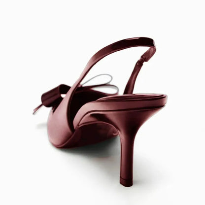 Tacchi Slingback Margo con Fiocco – Scarpe Eleganti a Punta per Donna TIAMUSE Tacchi