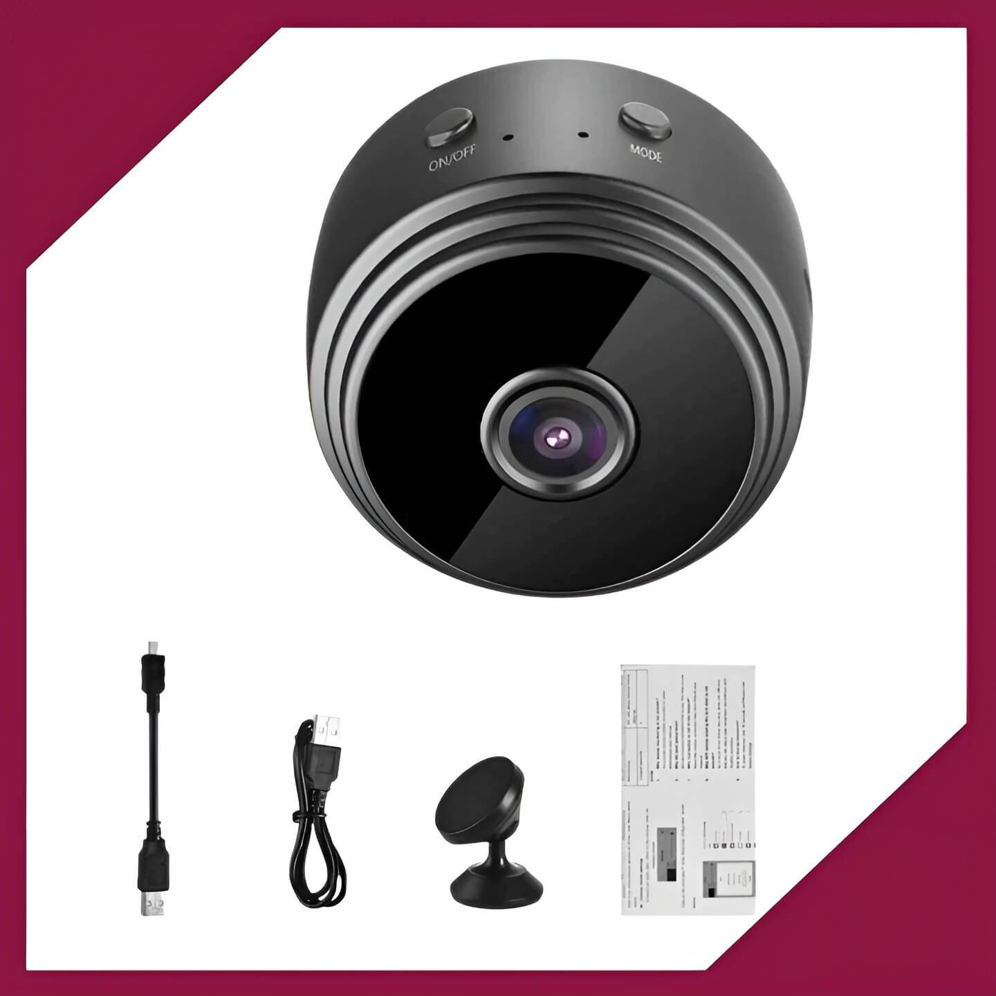 Telecamera di Sorveglianza HD Wireless Compatta | SentraCam TIAMUSE Gadgets