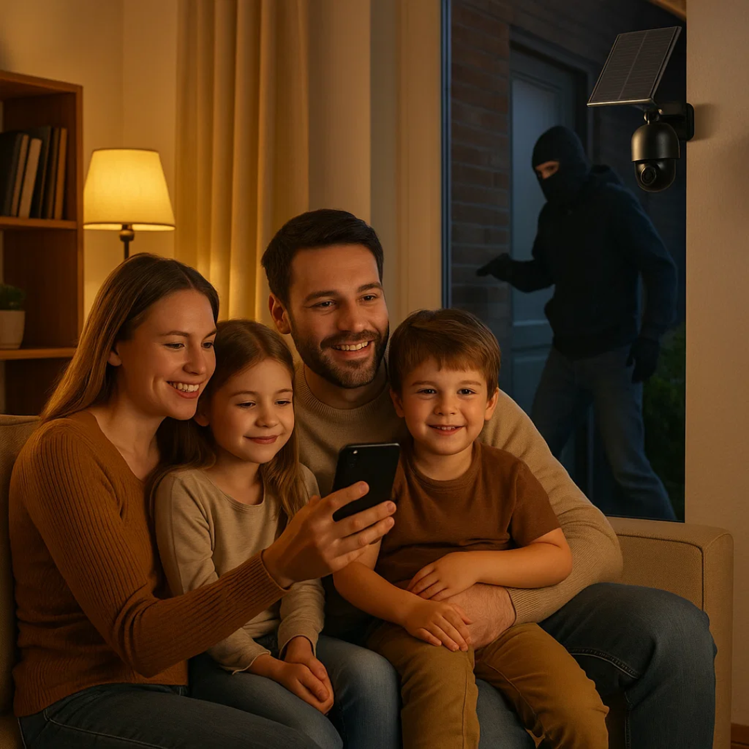 Telecamera di sicurezza 4K con pannello solare | CamGuard TIAMUSE Gadgets