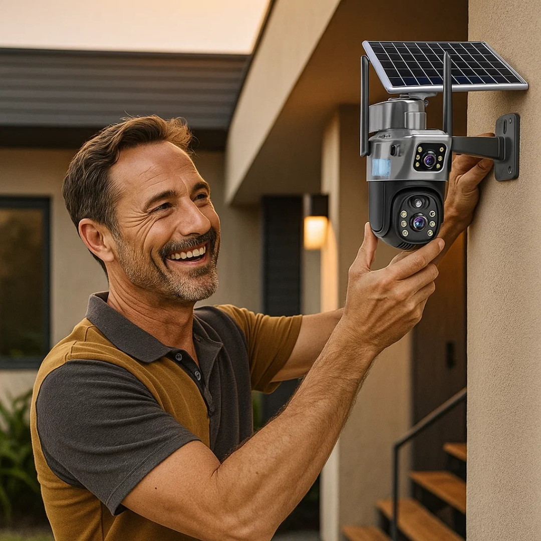 Telecamera di sicurezza 4K con pannello solare | CamGuard TIAMUSE Gadgets