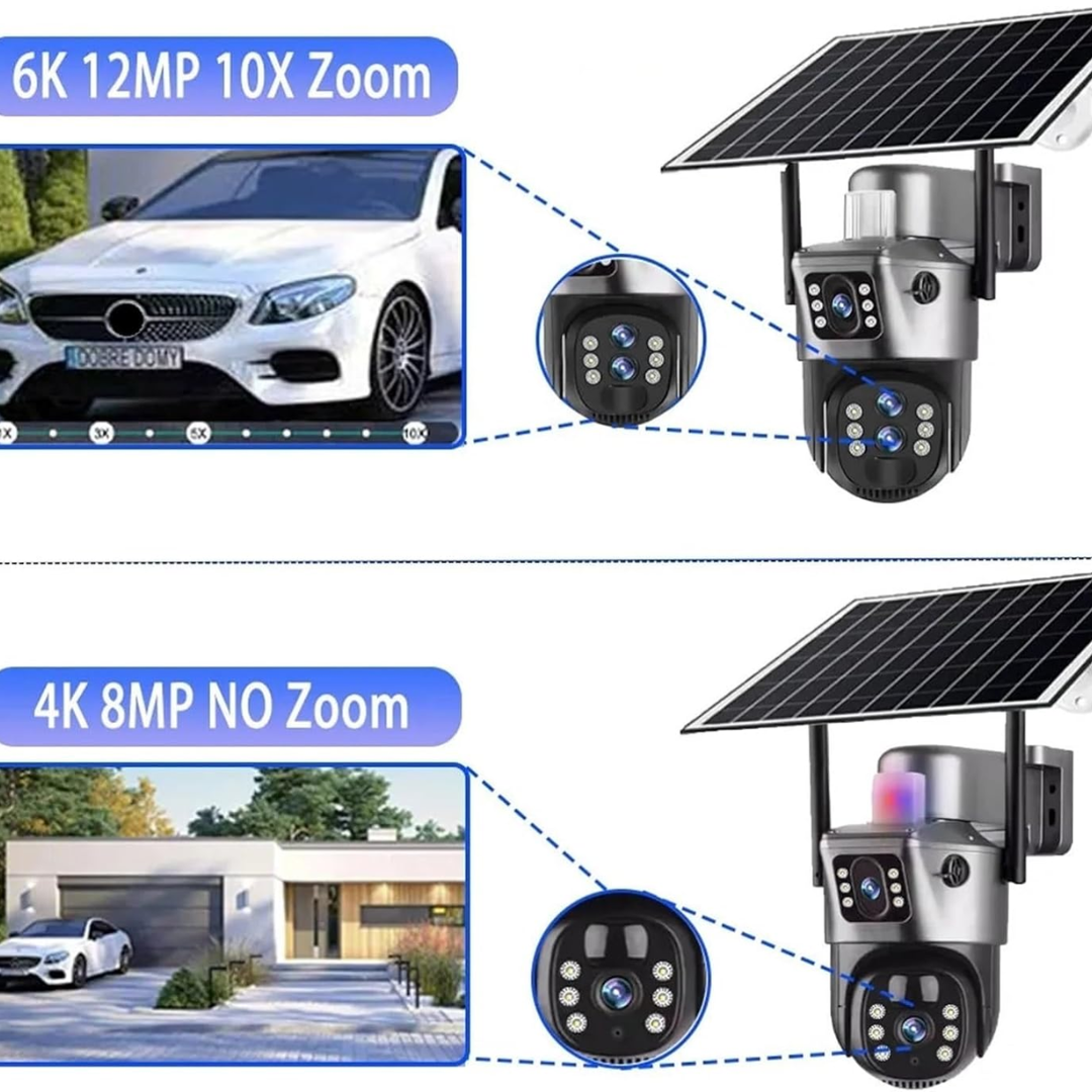 Telecamera di sicurezza 4K con pannello solare | CamGuard TIAMUSE Gadgets