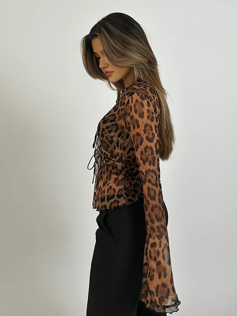 Top Blusa in Stampa Leopardo da Donna | Stile Chic – Marina TIAMUSE Top Blusa