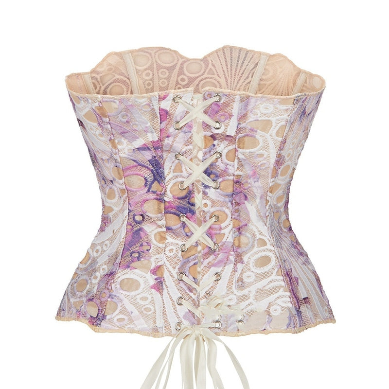 Top Corsetto Donna in Pizzo Rosa | Corsetto Modellante a Doppio Strato Anetta Elegante Copy Copy TIAMUSE Top Corsetto