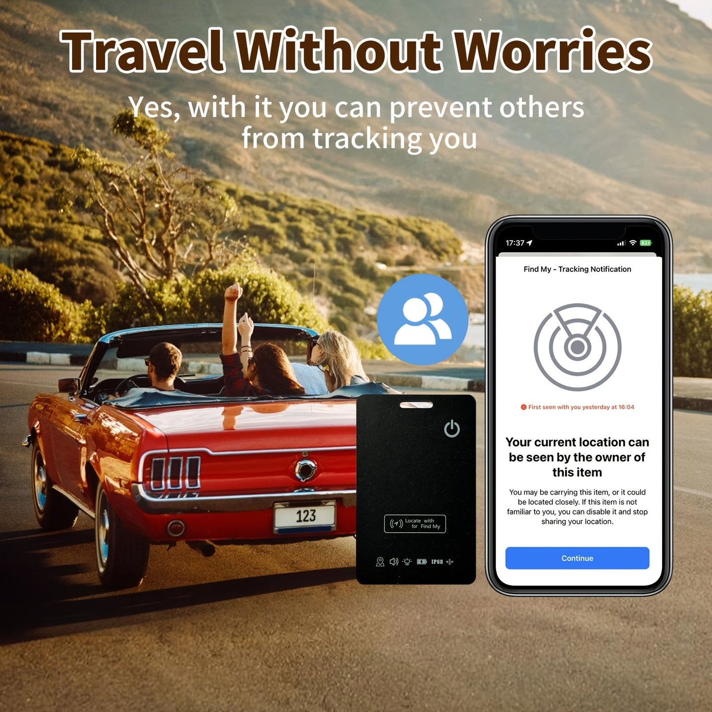 Tracker GPS in Formato Carta - Dispositivo Antismarrimento per Portafogli e Borse | GeoFind TIAMUSE Gadgets