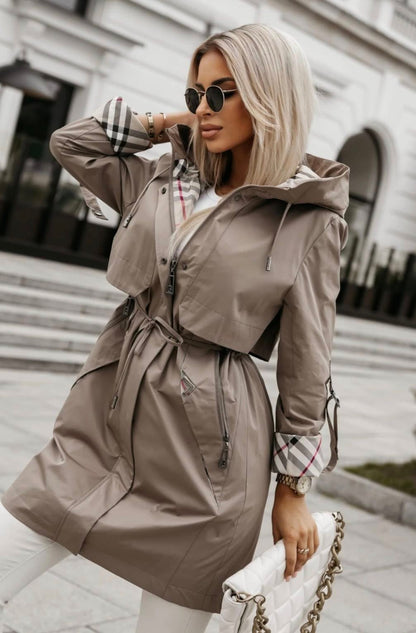 Trench Coat Donna Lungo con Cintura - Moda Autunno Primavera 2025 TIAMUSE Outwear