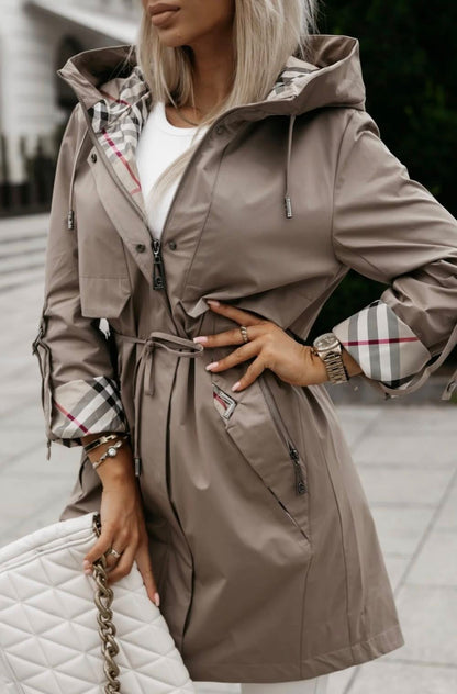 Trench Coat Donna Lungo con Cintura - Moda Autunno Primavera 2025 TIAMUSE Outwear