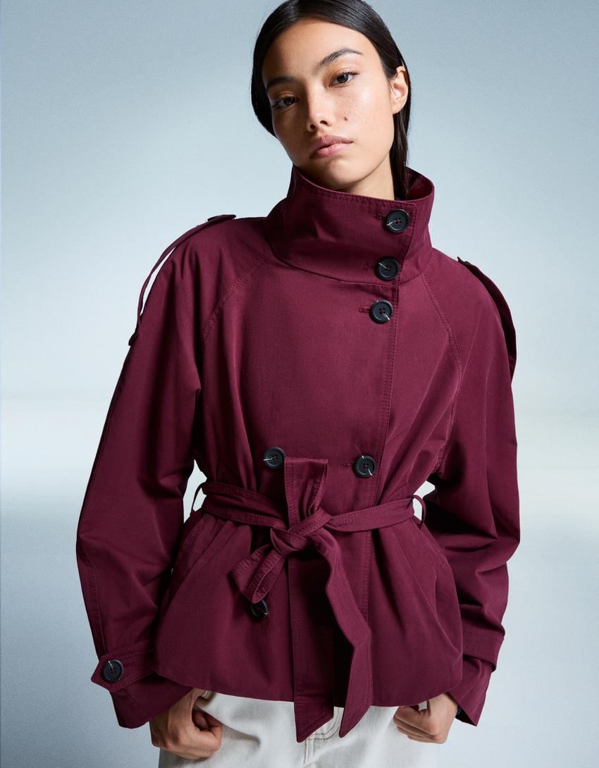 Trench Corto Donna Autunnale | Cappotto Leggero con Cintura – Noemis TIAMUSE November