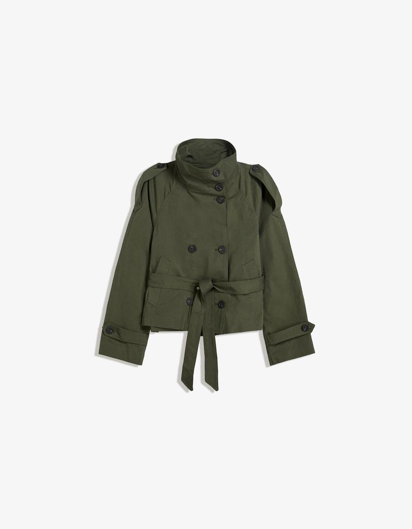 Trench Corto Donna Autunnale | Cappotto Leggero con Cintura – Noemis TIAMUSE November