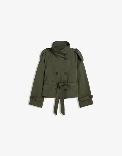 Trench Corto Donna Autunnale | Cappotto Leggero con Cintura – Noemis TIAMUSE November