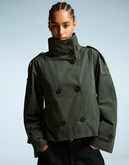 Trench Corto Donna Autunnale | Cappotto Leggero con Cintura – Noemis TIAMUSE November