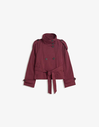 Trench Corto Donna Autunnale | Cappotto Leggero con Cintura – Noemis TIAMUSE November
