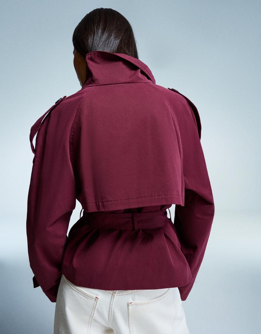 Trench Corto Donna Autunnale | Cappotto Leggero con Cintura – Noemis TIAMUSE November
