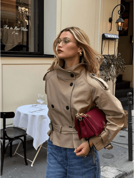 Trench Corto Donna Trend 2025 con Cintura Regolabile | Giada TIAMUSE October
