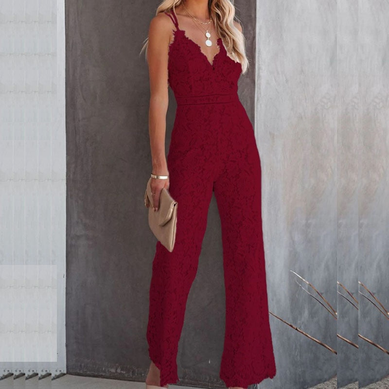 Tuta Kamali in Pizzo – Un Capo Chic e Comodo per Look Formali TIAMUSE Tuta Lunga