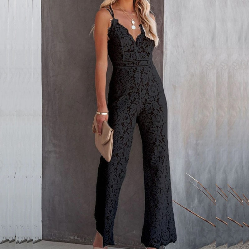 Tuta Kamali in Pizzo – Un Capo Chic e Comodo per Look Formali TIAMUSE Tuta Lunga