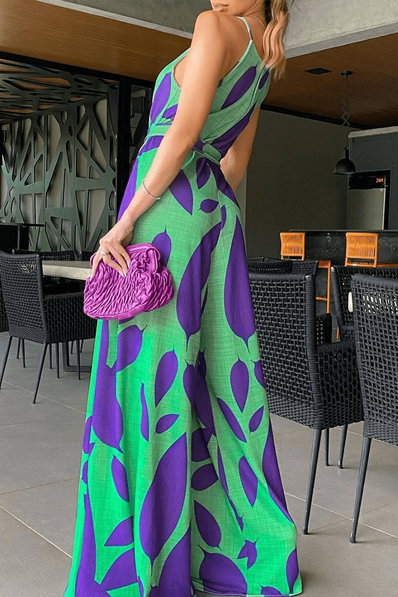 Tuta Patchwork Kiara Estiva da Donna | Colori Vivaci, Design Elegante, Spalline Sottili e Vestibilità Ampia TIAMUSE Tuta