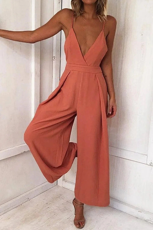 Tuta Senza Maniche Laura con Scollo a V – Elegante e Versatile per Ogni Occasione TIAMUSE Tuta