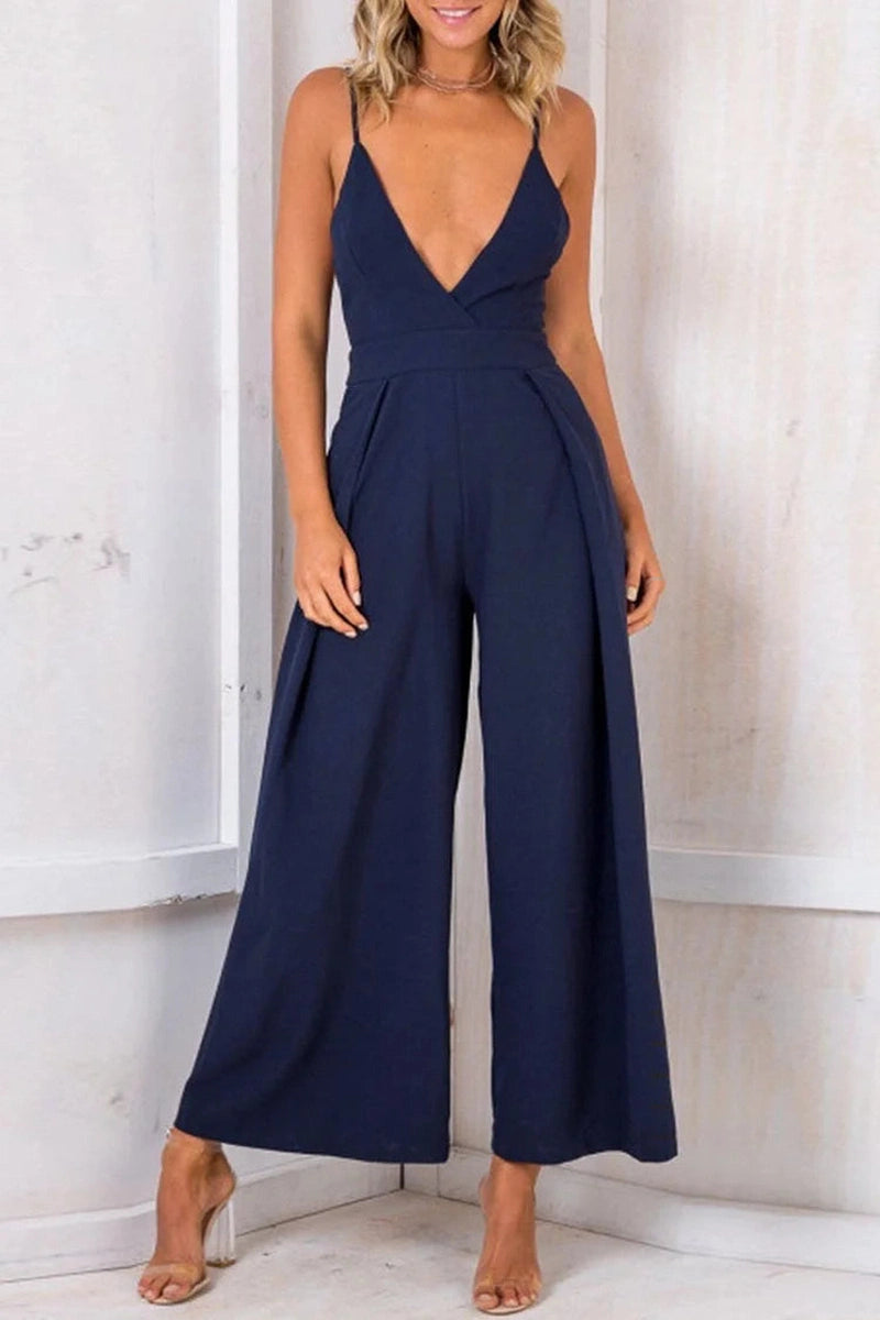 Tuta Senza Maniche Laura con Scollo a V – Elegante e Versatile per Ogni Occasione TIAMUSE Tuta