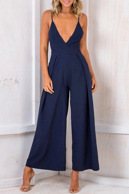 Tuta Senza Maniche Laura con Scollo a V – Elegante e Versatile per Ogni Occasione TIAMUSE Tuta