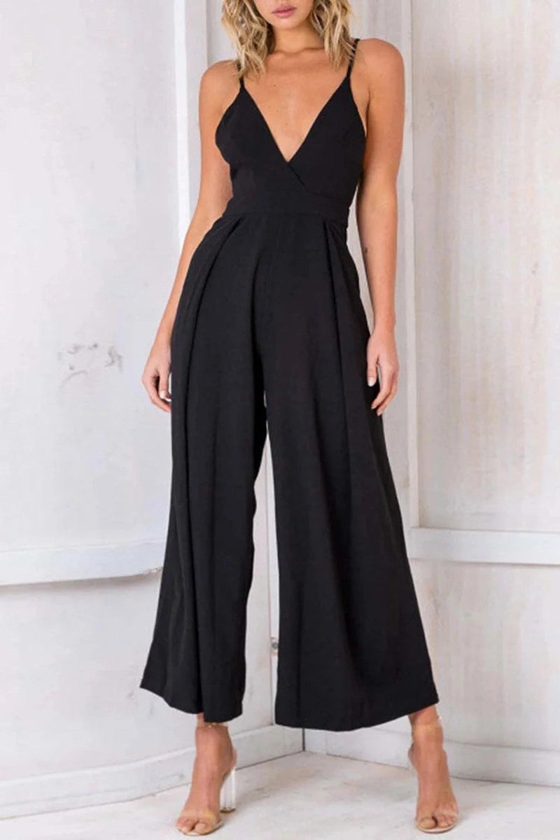 Tuta Senza Maniche Laura con Scollo a V – Elegante e Versatile per Ogni Occasione TIAMUSE Tuta