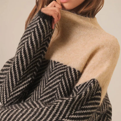 Maglione Elegante Donna a Collo Alto | Perfetto per Autunno e Inverno 2025