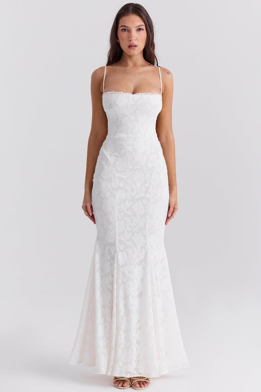 Vestito Maxi Bianco per Matrimonio, Cerimonia o Evento Speciale | Abito Victoria TIAMUSE Abito