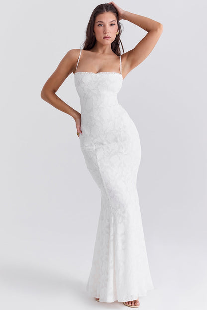 Vestito Maxi Bianco per Matrimonio, Cerimonia o Evento Speciale | Abito Victoria TIAMUSE Abito
