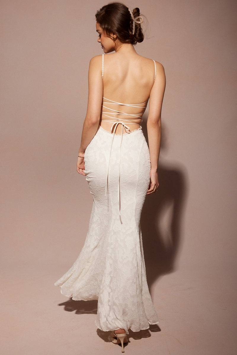 Vestito Maxi Bianco per Matrimonio, Cerimonia o Evento Speciale | Abito Victoria TIAMUSE Abito