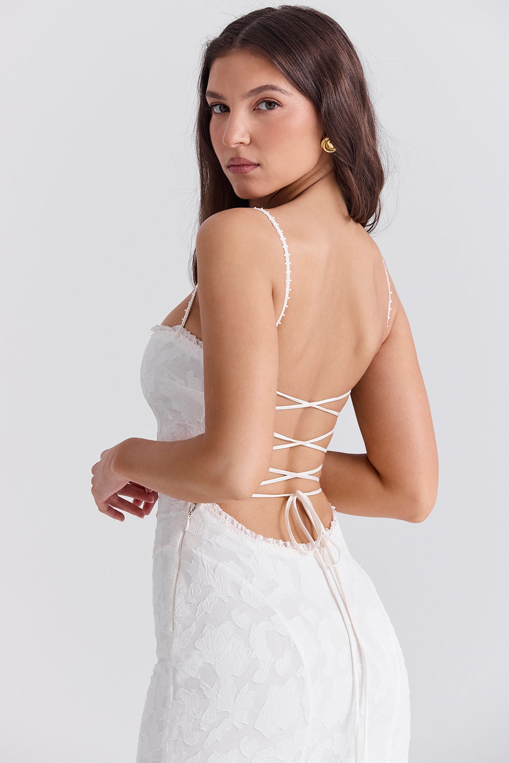 Vestito Maxi Bianco per Matrimonio, Cerimonia o Evento Speciale | Abito Victoria TIAMUSE Abito