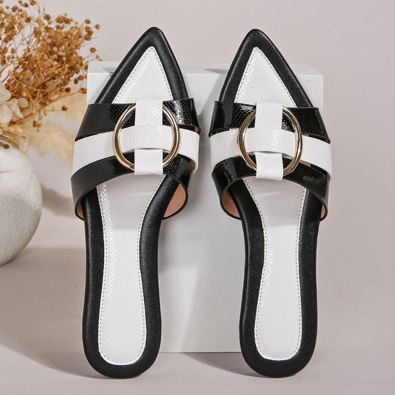 Ciabatte Piatte da Donna con Punta Aperta – Calzature Estive Eleganti e Traspiranti TIAMUSE Ciabatte