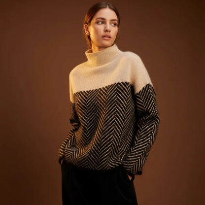 Maglione Elegante Donna a Collo Alto | Perfetto per Autunno e Inverno 2025