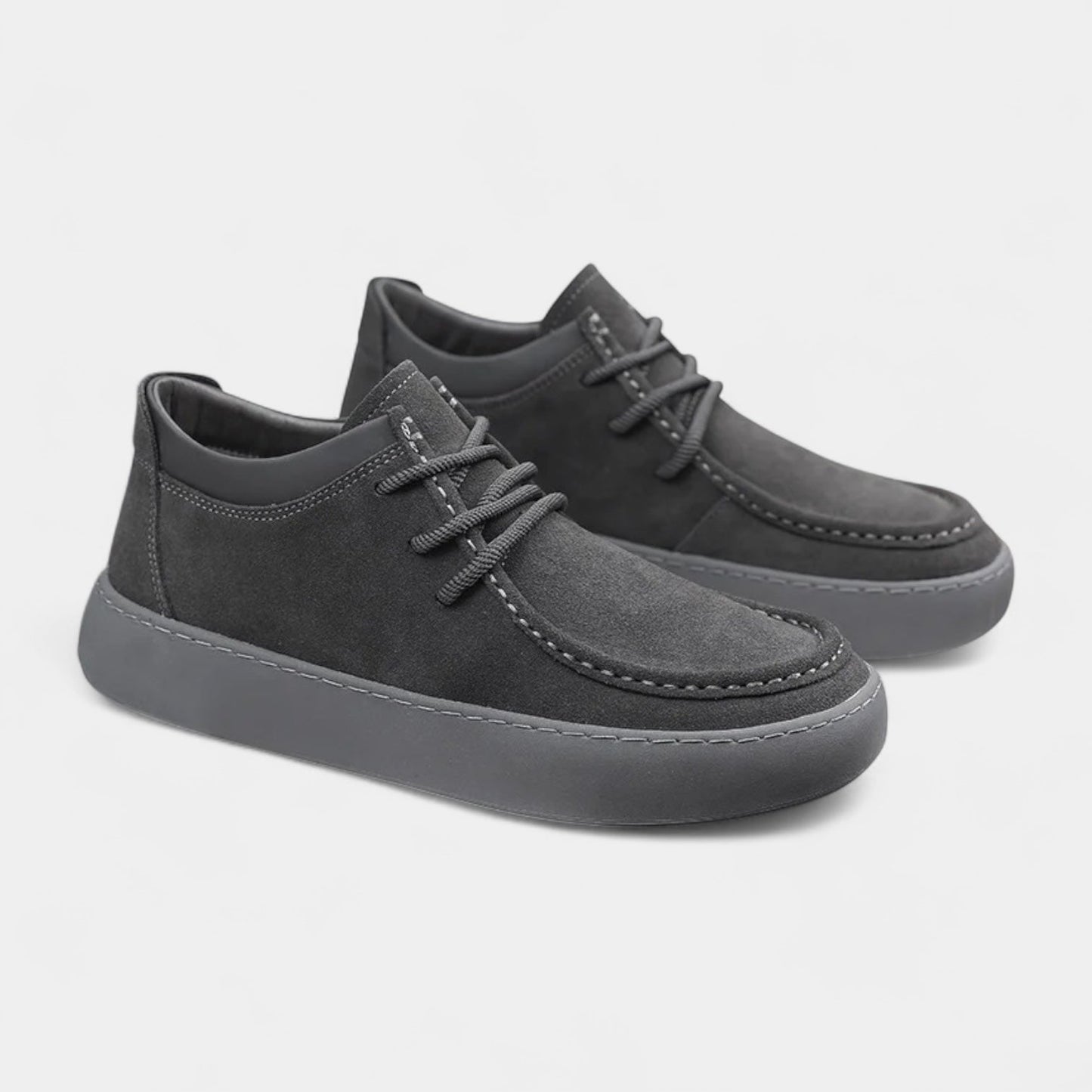 Chaussures pour homme en similicuir suédé avec lacets