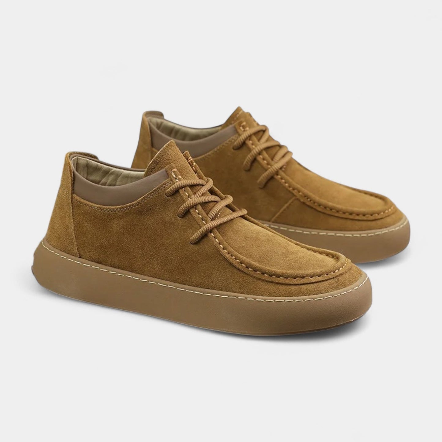 Chaussures pour homme en similicuir suédé avec lacets