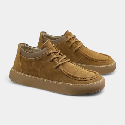 Chaussures pour homme en similicuir suédé avec lacets