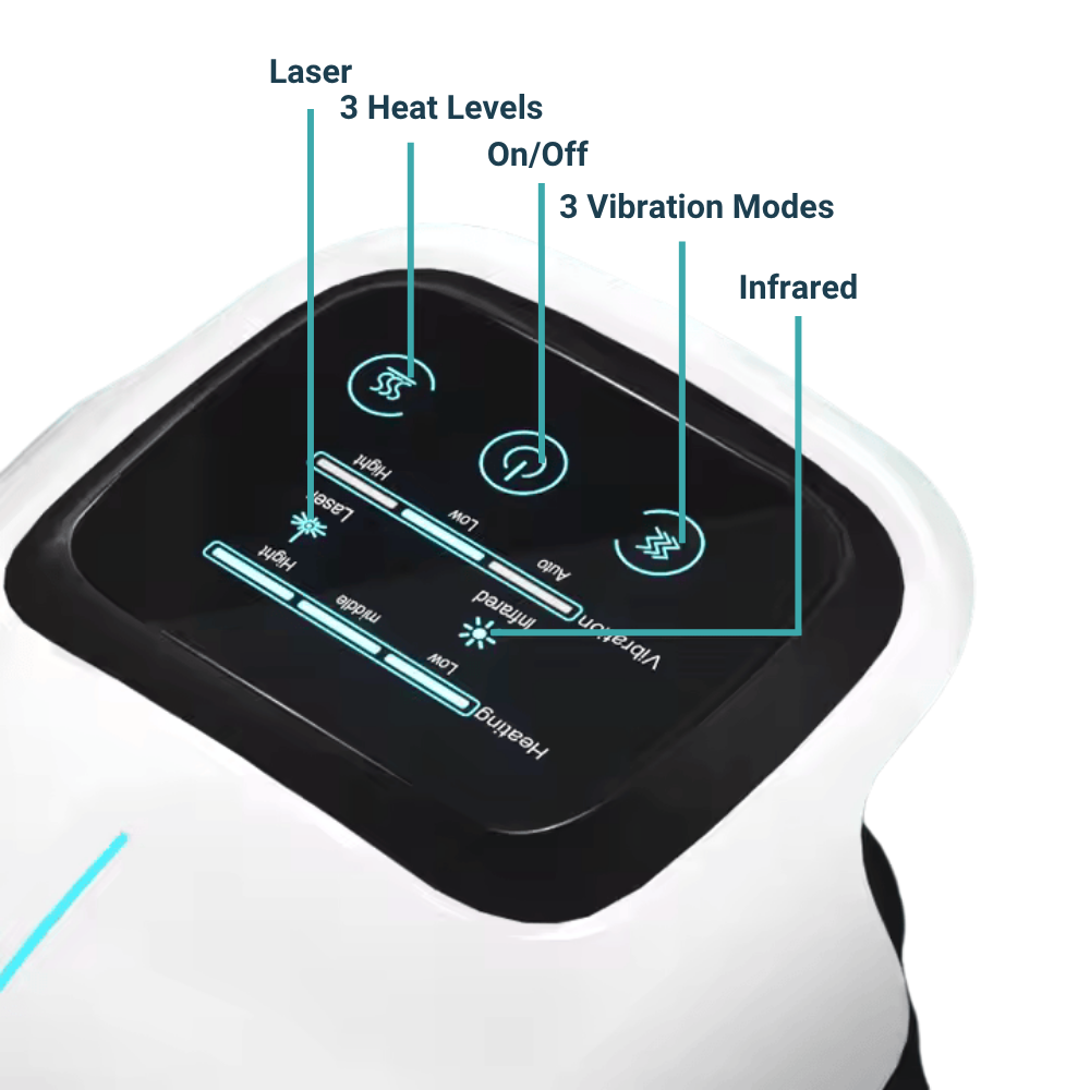 Massaggiatore per Ginocchio con Infrarossi e Calore Terapeutico 3-in-1